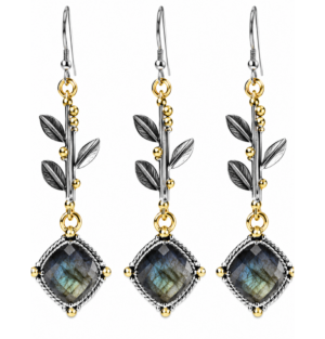 Dangle Drop Black Silver Gold