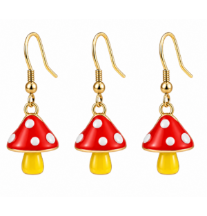 Red Mushroom Earrings