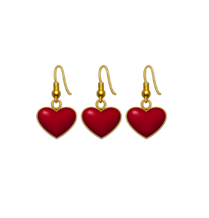 Red Hearts Dangle