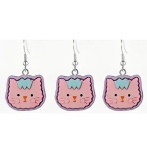 Pink Kitty Earrings