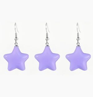 Purple Star Earrings